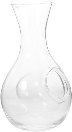 Healifty Elegant Sake Wine Pitcher con Camera Ghiaccio Decanter in Vetro Cristallo Trasparente per Bar e Ristorante Caraffa Vino Giapponese Minimalista per Servizio Raffreddato