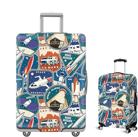 xtemtoamz Funda para Maletas, Funda Maleta, Fundas Maletas de Viaje,Funda Universal para Maletas, A Prueba de Polvo, Lavable, Reutilizable, Apta para Maletas de 22 A 25 Pulgadas
