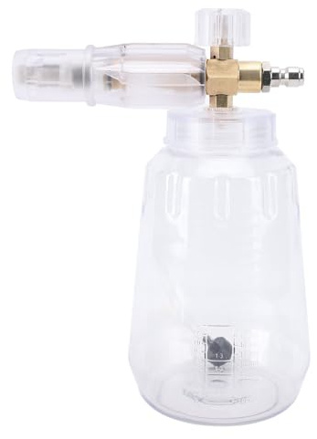 WIHFHGZ Spruzzatore Schiuma per Auto 1L con Ugello Ruotabile Trasparente, Nebulizzatore ad Alta Pressione - Regolazione Schiuma Personalizzabile, Connettore Acciaio Inox, Pulizia Veloce