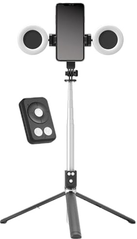 Hybrid Selfie Stick-stativ med 2 lampor,Hybrid Selfie Stick-stativ med 2