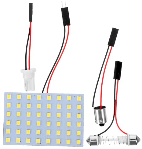 HYTROVE Panel de Luz LED para Techo de Coche 12v 48 Leds Luz Fría, Lámpara de Lectura y Maletero para Interior de Vehículo Recreativo, Iluminación Interior Resistente y Versátil