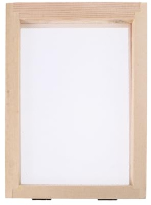PACKOVE Molde de Madera para Hacer Papel, Marco Doble de 6 Pulgadas, Herramienta para Manualidades Malla Resistente, Kit para Fabricación de Papel Reciclado y Estilo Aleatorio
