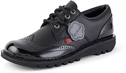 Kickers Women's Kick Lo Brogue Lace-Up Flats | Iconic Style | Extra Comfortable | Durable,