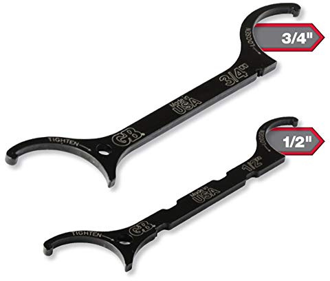 Gardner Bender LNW-KIT - Kit de llaves de contratuerca, ½ y ¾ pulgadas, afloja/aprieta las contratuercas, innovadora construcción de acero para contratuercas UL, paquete de 2, color negro