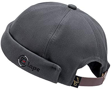 CLAPE Cuffed Docker Cap Hats Beanie Sailor Cap Worker Hat Retro Brimless Hat