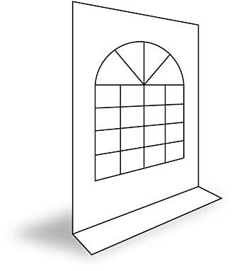 Ambisphere - Paroi latérale en PVC 550 g/m² pour Tente de fête, pergola, pavillon de Jardin - 2x2 m - Paroi latérale avec fenêtre - différentes Tailles et Couleurs - (2 x 2,60 m (Hogh), Blanc)