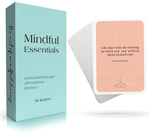 Achtsamkeitskarten für mentale Stärke – Selbstliebe & Motivation – Glückskarten mit Übungen für Erwachsene – Mindfulness Geschenk (ohne Ständer) von Oana Leca