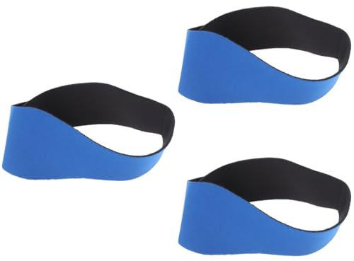 Amosfun 3stücke Einstellbares Schwimm-stirnband Für Junge Mädchen Und Erwachsene Wasserdichtes Ohrenschutzband Für Yoga Tauchen Und Weitere Wassersportarten Dunkelblau
