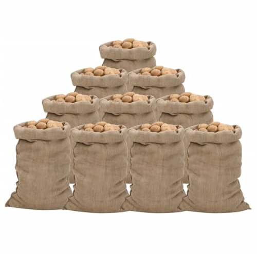 Vopese Sacos de yute 10 unidades de 60 x 105 cm, 100% yute de 340 g/m², equipaje y bolsas