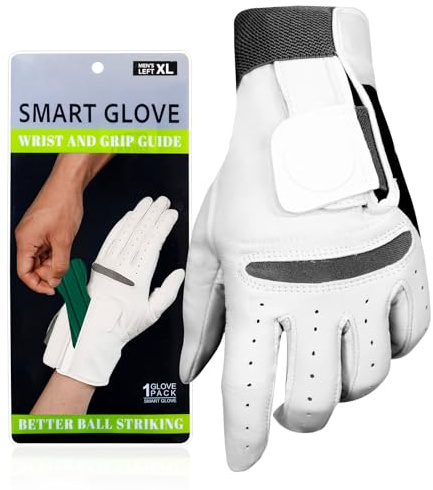 HPLSZCN golfhandskar herr, avtagbar korrigering golfhandskar herr vänsterhänta – perfekt för alla golfare (XL)