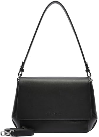 LIEBESKIND BERLIN Leder Umhängetasche Schultertasche Lilly Crossbody Bag Black schwarz