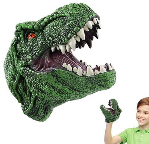 Títeres De Mano para | Títeres De Cabeza De Dinosaurio para - Juguete Dinosaurio de Goma Títere T Rex para Teatro De Marrionetas, Favor De De Halloween