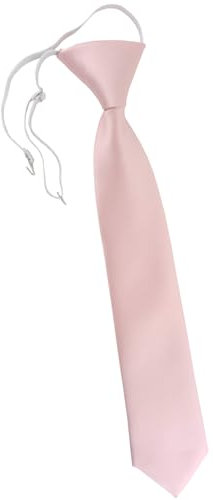 TigerTie Kinderkrawatte in rosa Uni - Krawatte vorgebunden mit Gummizug