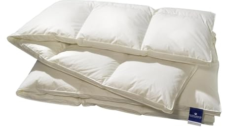 billerbeck Daunendecke | Nena | 155 x 220 cm | 100% Daunen | Optimale Wärme- und Feuchtigkeitsregulierung | Hausstauballergiker geeignet | Wärmestufe mittel