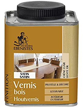 Vernis Bois Satine 250ml Chêne Clair - Les anciens ébénistes
