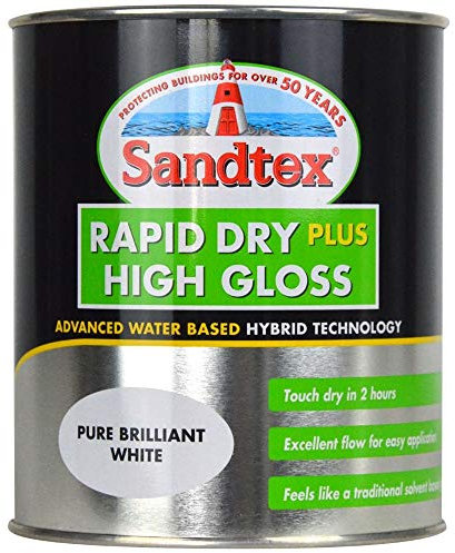 Sandtex Retail Rapid Dry Plus High Gloss Brilliant White 0.75 L