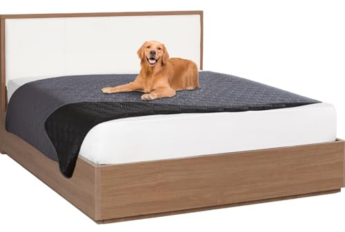 Nizirioo Coperta Impermeabile per Cani e Gatti, Lavabile, Grigio Scuro - 130 x 200 cm