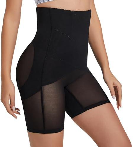 INNERSY Pantalon Moldeador Mujer Negro Braga Faja Reductora Adelgazante Pantalones Cortos Vestir (3XL, Negro)