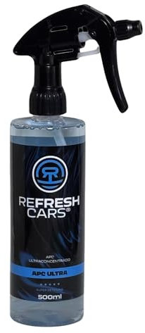 Refresh Cars Kit Limpiador Multiusos APC Coche (500ml) - Limpieza Interior y Exterior. Quitamanchas Tapicería, Salpicadero, Moqueta y Motor. Aroma Aire Fresco. INCLUYE BAYETA Microfibra