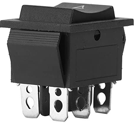 ZJchao 3 Posición Interruptor de Balancín Momentario Encendido en 6 Pines Motocicleta de Automóvil Universal Accesorio de Motocicletas de Plástico Premium Componentes Eléctricos Rugged