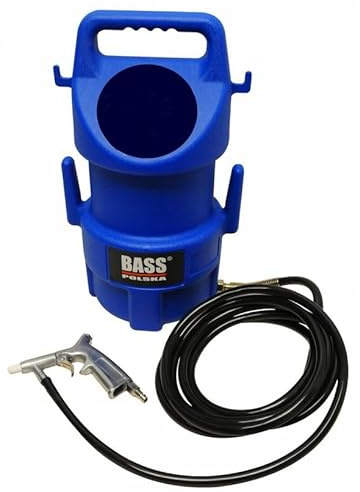 Bass Polska Mobiles Sandstrahlgerät mit 10L Tank, 4,6m Schlauch, 5mm Düse, 80-120 PSI, Tragbare Druckluft-Sandstrahlpistole für Entrostung und Reinigung