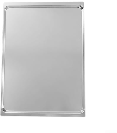 Bakplåt i aluminium 43,5 x 31,5 cm ugnspanna för bröd kaka, jämn värmefördelning, silver