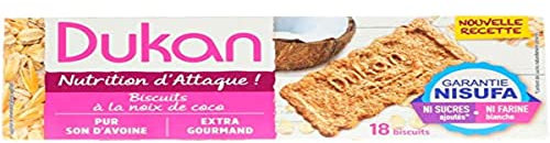 Dukan Biscuits de Son d'Avoine Saveur Coco 225 g