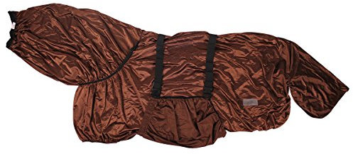 QHP Ekzemdecke für Friesen + großrahmige Pferde Hals großer Bauchlatz braun (145 cm)