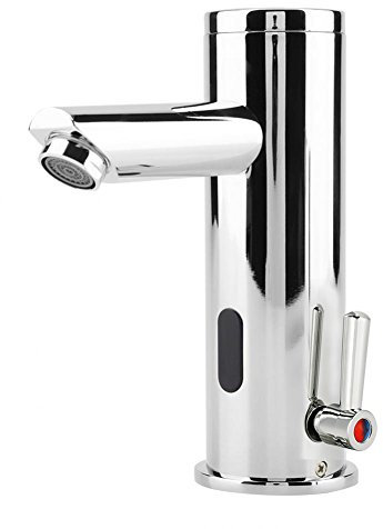 Touch-Free Infrared Sensor Tap Automatic Shut-Off Water Saving Inductive Water and Cold Tap Mixer for Kitchen Sink Bathroom