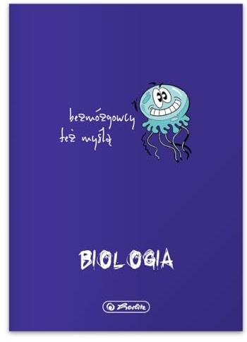 Herlitz® Biologi skolbok A5 60 rutiga ark 70 g | ämne studieanteckningar | Studentskrivningsbok | för lärande kalligrafi | ECO PP