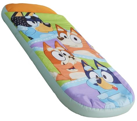 Character World - Materasso gonfiabile ufficiale Bluey ReadyBed per bambini, con sacco a pelo e sacco a pelo, con borsa e pompa