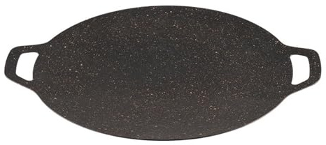 Korean Barbecue Grill Pan with Handle, 28/34/38cm K-orean BBQ Non-Stick Grill Pan, Iron Griddle Grill Pan, K-orean BBQ Plate Circular Frying Pan for Home Indoor Outdoor Camping Stove