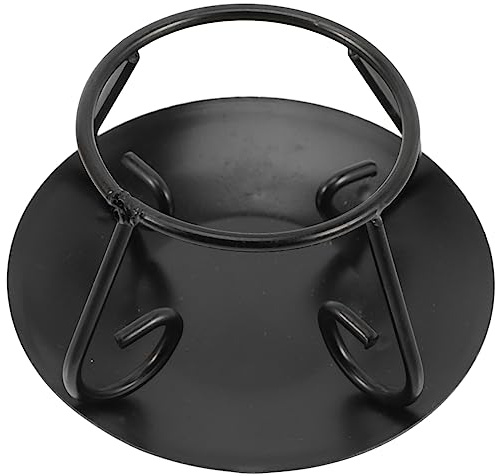 Amosfun Supporto in Ghisa Nero Resistente e Facile da Pulire, Porta Pentola da Tavolo Vintage per Accessori da Cucina e Supporto per Bruciatori Desktop