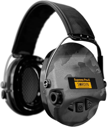 Sordin Supreme Pro-X LED Limited Night Camo Edition - Cuffie antirumore per caccia e tiro sportivo - cuffie antirumore attive