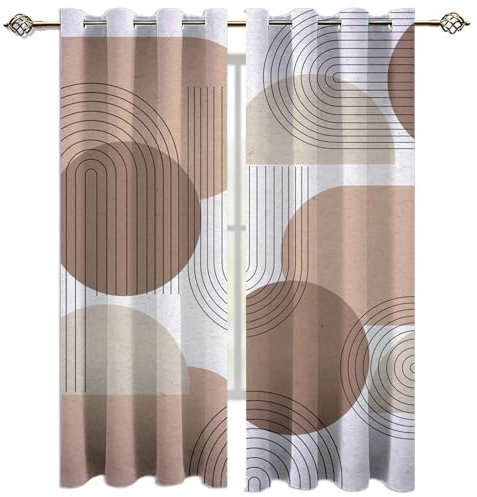 Kinder Gardinen Kinderzimmer Junge Mädchen Blickdicht Einfache Geometrische Geometrische Linien Auf Weißem Hintergrund Im Europäischen Stil 234X230Cm 2Er Set Verdunkelungsvorhang Thermovorhang Hitz