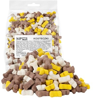 HAPPET® Golosinas para perros DB06 - Galletas en cubos de 500 g - Paquete grande de bocadillos sabrosos para perros de todas las razas, ideales para recompensar, entrenar y para el cuidado diario