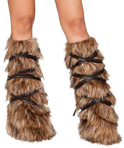 UJBVCX Scaldamuscoli da Donna, Calzini Caldi al Ginocchio, Boot Covers Finta Pelliccia Morbida, Scaldamuscoli Peluche