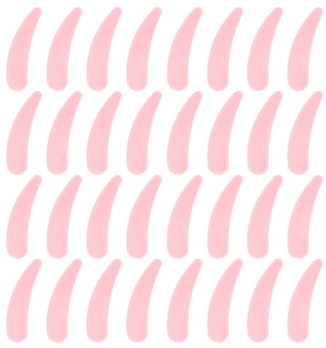 Espátula para Mascarilla Facial 200 Piezas de Plástico Rosa | Forma de Media Luna, Aplicación Precisa y Uso Múltiple, Diseño Ergonómico y Limpieza Sencilla