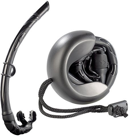 Speeron Faltschnorchel: Ultra-kompakter Reise-Schnorchel, faltbar, mit Halteschale (Schnorchel zum Tauchen, Einsteiger, Unterwasser)