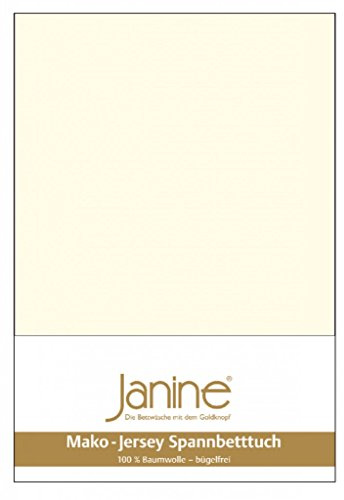 Janine Spannbetttuch 5007 Mako Jersey 180/200 bis 200/200 cm Natur Fb. 07