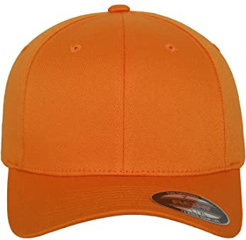 Flexfit Unisex 6277-Flexfit Wooly Combed Flexfit Wooly Combed, orange, Youth