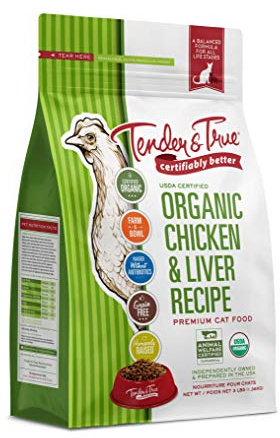 Tender & True Organic Chicken & Liver Recipe Cat Food, 3 lb