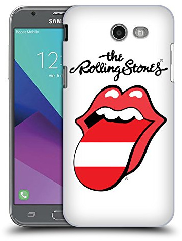 Head Case Designs Officially Licensed The Rolling Stones Austria International Licks 1 Hard Back Case Compatible with Samsung Galaxy J3 Emerge