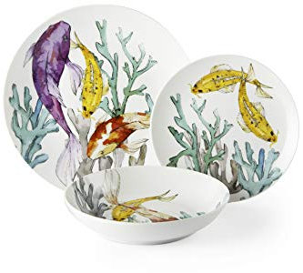 Excelsa Servicio de mesa de 18 piezas Hokkaido, cerámica