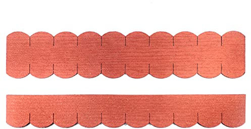 Manufaktur Martinshof 3 Sets Dachschindeln Biberschwanz (50mm) rot 1,35 m Minidachschindeln, Schindelstreifen, Dachdeckung, Dachziegel, Miniaturschindeln