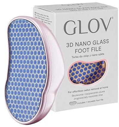 Glov Fresa Professionale per Calli e Duroni Raspa per Piedi e Talloni Esfoliante Piedi Rimuovi Calli Cura Tecnologia Nano Glass Design Ergonomico Facile da Pulire