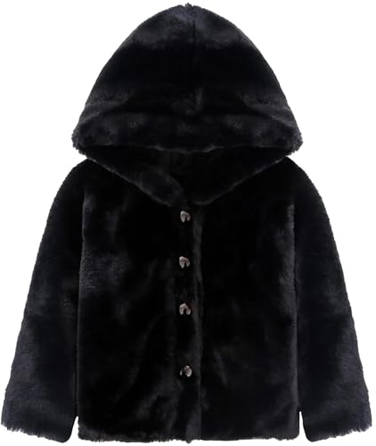 Lilax Girls Cozy Hooded Winter Faux Fur Jacket