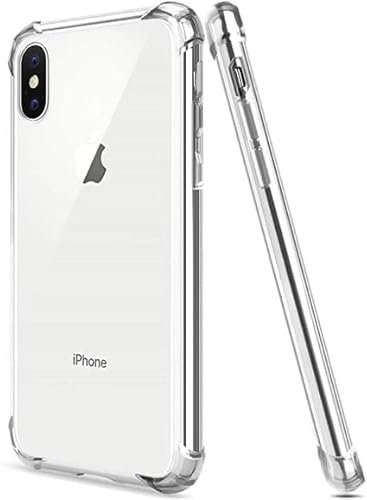 Rival Gadget Funda de gel a prueba de golpes para iPhone XS MAX transparente parachoques trasero funda de silicona TPU suave [protección contra caídas] Funda de gel de cristal