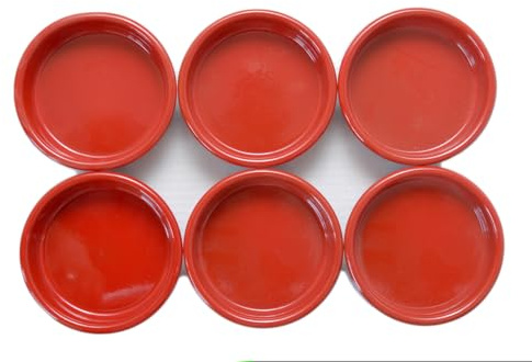 METRO Professional Cassolette, 12 cm, terracota, resistente al horno hasta 180 grados, apto para lavavajillas y microondas, redondo, rojo, 6 piezas