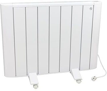 Wintem Radiatore Elettrico in Alluminio Bianco 1500W - Ideale per un Riscaldamento Rapido in Inverno - Dotato di Timer Programmabile, Termostato Regolabile e Funzione Antigelo - Facile da Trasportare